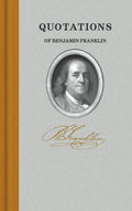 Quotation Book, Benjamin Franklin features an oval-framed grayscale portrait and his signature on a textured gray cover with a brown spine.
