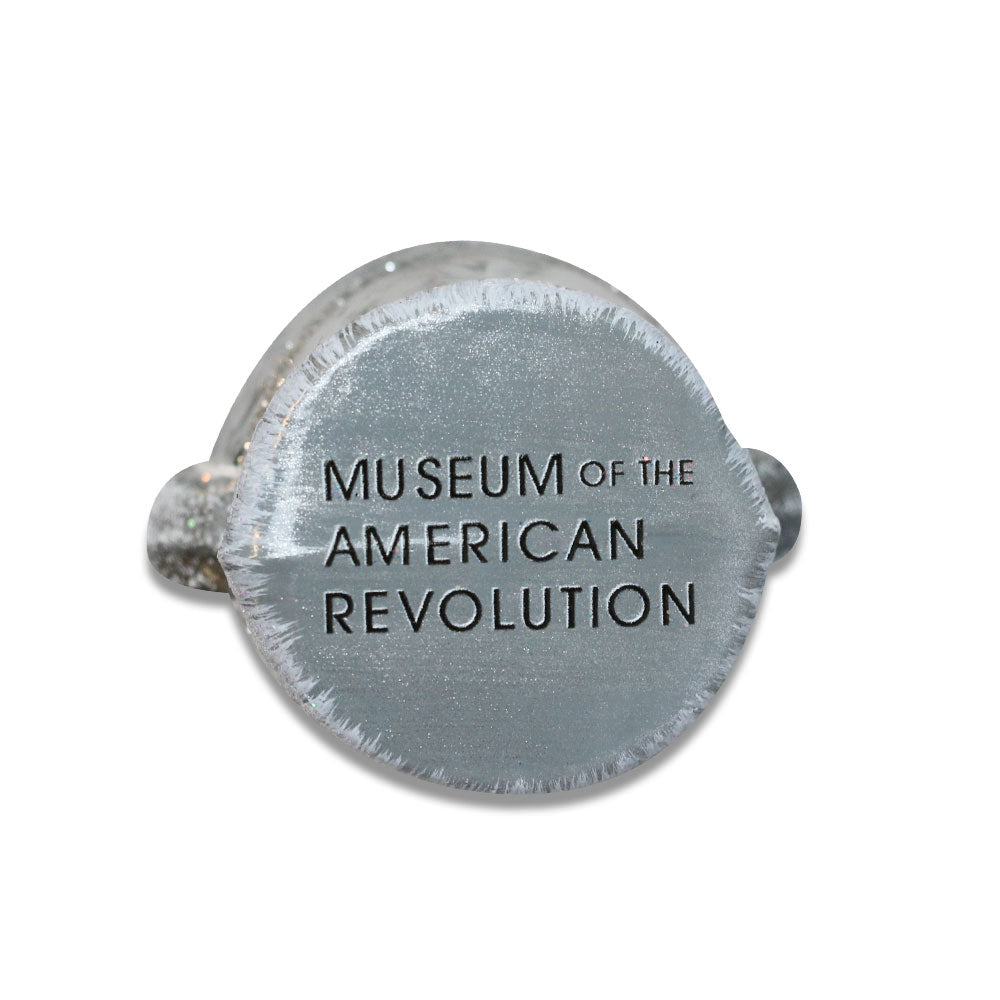 A Lantern Ornament inspired by colonial-era liberty tree symbolism, with "Museum of the American Revolution" engraved on its surface, displayed against a white background.