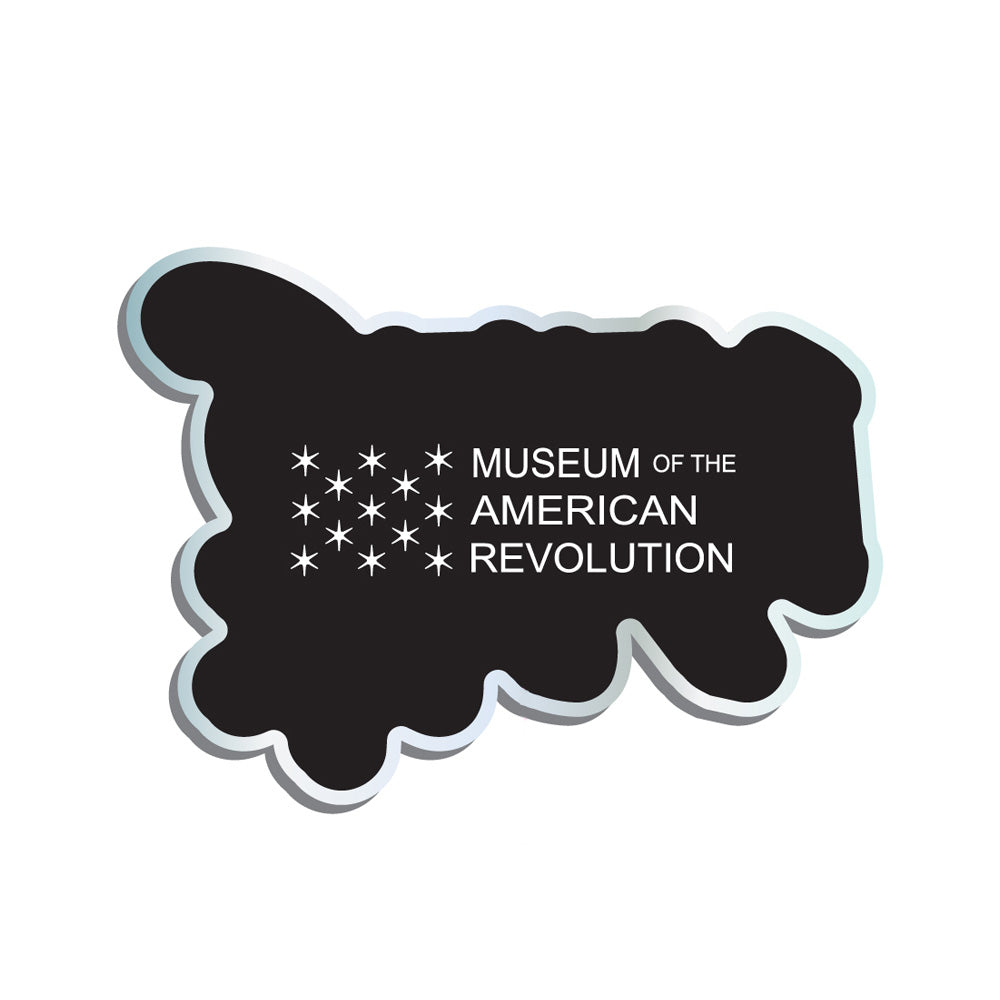The 1776 Magnet features a black irregular shape with white stars and "Museum of the American Revolution" text, celebrating Revolutionary history against a clean white background.