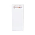 Introducing the Declaration of Independence Notepad—a classic white notepad featuring a small watercolor illustration of a wine cork, bottle, and handwritten text at the top. Inspired by timeless patriotic stationery, this notepad provides ample blank space for all your writing needs.