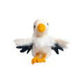 Eagle Finger Puppet handmade from felted wool with outstretched wings.