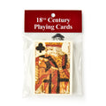 A sealed pack of 18th Century Playing Cards with a vintage King of Clubs illustration and a red and white label—an authentic collectible for historical playing card enthusiasts.