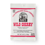 A white and red bag of Wild Cherry Old Fashioned Hard Candies featuring a vintage "Since 1919" logo. The front notes it’s fat free, gluten free, and both artificially and naturally flavored. Net weight is 6 oz (170g).