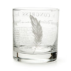 The Declaration of Independence Whiskey Glass features a feather quill and "IN CONGRESS" script, inspired by the historic document—making it a perfect patriotic gift for history lovers.