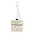 The Declaration of Independence Ornament is a square stone keepsake with a white ribbon, printed with the opening text and signatures from the July 4, 1776 document.