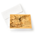 A folded Faden Philadelphia Plan Note Card resting on a white envelope.