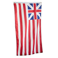 The Continental Colors (Grand Union) Flag, 3'x5', features thirteen red and white stripes with a British Union Jack in the upper left, representing an early Revolutionary War flag design.