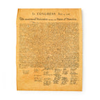 The Documents of Freedom Set features scans of iconic U.S. documents, including the Declaration of Independence (July 4, 1776), with original handwriting and signatures, alongside the Constitution and Bill of Rights on aged parchment.