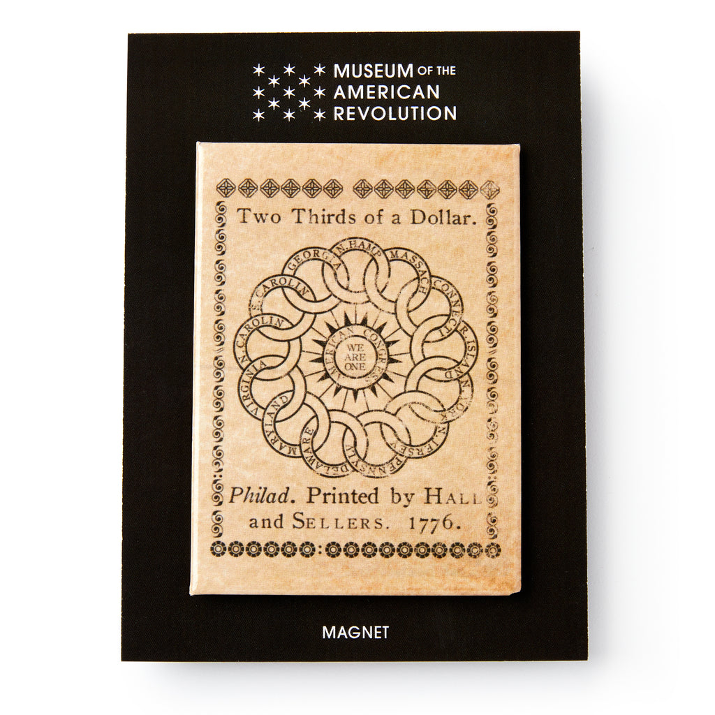 Museum of the American Revolution magnet with vintage design and text.