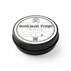 Woodland Forge beard balm container on a white background
