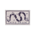Bring a piece of American history into your home with the Unite or Die Wood Magnet. Featuring a segmented snake adorned with state abbreviations like SC, NC, and VA above the bold phrase "UNITE OR DIE" in vintage style, this natural wood magnet adds patriotic charm and striking historical appeal to any space.
