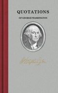 Quotation Book, George Washington: a compact hardcover with gray cover, red spine, engraved portrait and gold signature.