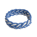 Blue & White Sailor Knot Bracelet made of braided blue and white rope in a classic sailor knot style.