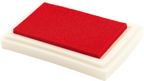 The Studio Series Ink Pad Set features a rectangular red dye ink pad with a white plastic base, ideal for rubber stamping and scrapbooking.