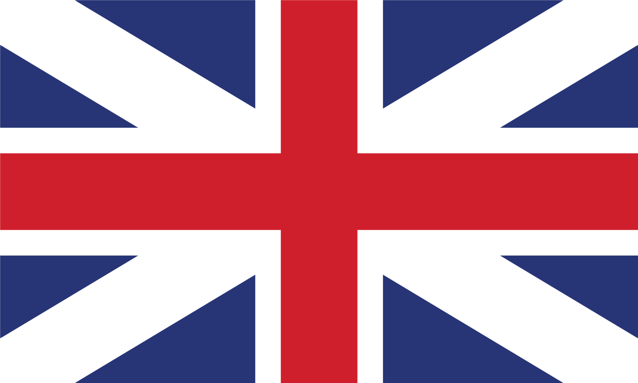 The British King's Colors Flag Sticker features historic UK flag elements — a red cross on blue with white and red diagonals — offered as a weather-resistant, durable sticker.
