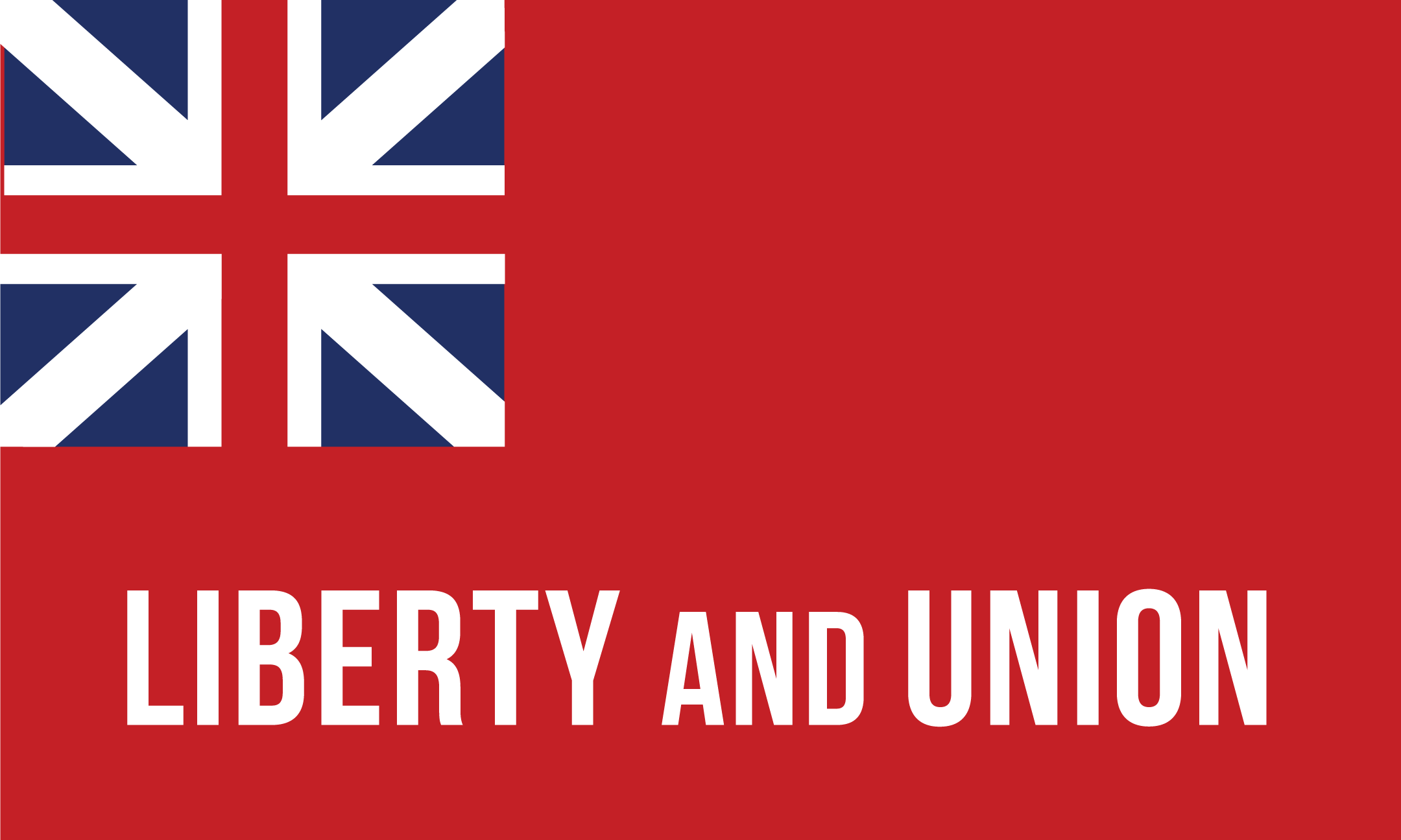 The Taunton Flag Sticker features a red background with the British Union Jack in the top left and "LIBERTY AND UNION" boldly printed in white across the lower right, capturing its historic heritage.